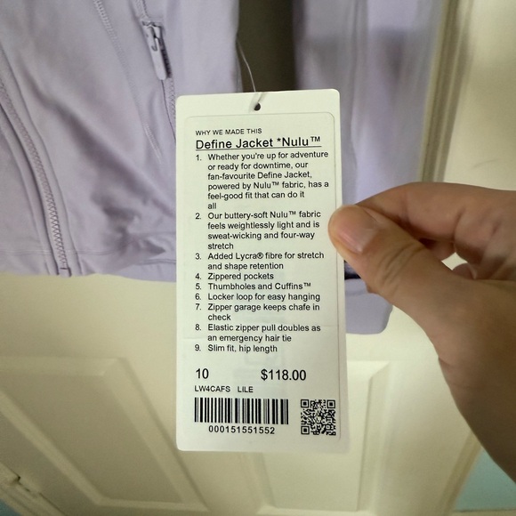 Lululemon Athletica Define Jacket Lilac Ether Niki - Picture 5 of 8